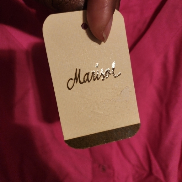 Marisol Pink Eyelet Button Down Rayon Cami Size L NWT - Picture 7 of 9